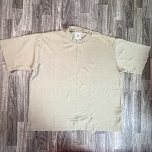 Lone Cypress Pebble Beach Tee Men’s L 100% Pima Cotton Khaki USA Golf Casual